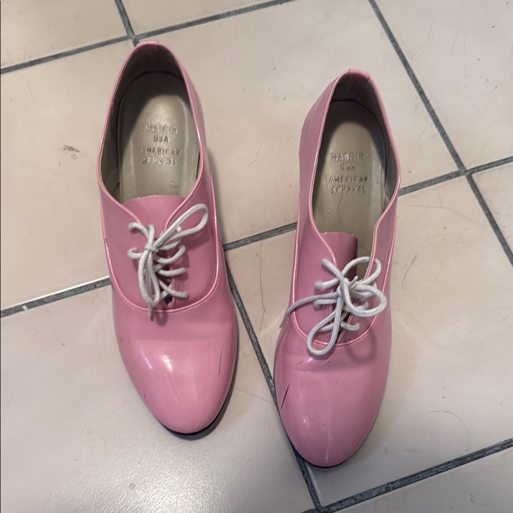 American Apparel Women's Pink Oxford Shoes